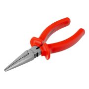 Длинногубцы прямые Econom, 160 мм, шлифованные, пластмассовые рукоятки Matrix