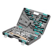 Набор инструментов, 1/2«, 1/4», CrV, пластиковый кейс 76 предметов Stels