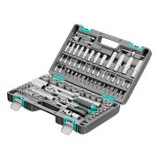 Набор инструментов, 1/2«, 1/4», CrV, пластиковый кейс 94 предмета Stels