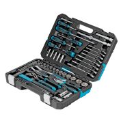 Набор инструментов, 1/4«, 1/2», CrV, 120 зубьев, 76 предметов Gross