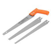 Ножовка по дереву, 300 мм, 3 сменных полотна, пластиковая рукоятка
