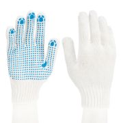 Перчатки х/б, ПВХ покрытие, «Точка», 7 класс
