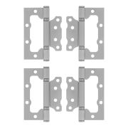 Петля накладная ПНУ-100, белая, 4 шт, (Металлист)