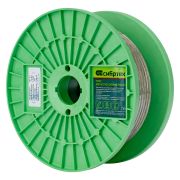 Трос металлополимерный прозрачный ПР-5.0, толщина 4.0 мм, катушка 50 метров Сибртех