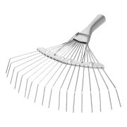Грабли веерные стальные, 350 мм, 18 круглых зубьев, оцинкованные, без черенка, Сибртех