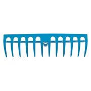 Грабли пластиковые, 400 мм, 12 прямых зубьев, усиленные, Luxe, Palisad