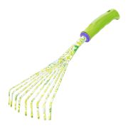 Грабли веерные 9 - зубые, 130 х 415 мм, стальные, пластиковая рукоятка, Flower Green, Palisad