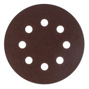 Круг абразивный на ворсовой подложке под «липучку», перфорированный, P 100, 125 мм, 5 шт Сибртех
