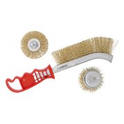 Набор щеток для дрели, 3 шт, 1 плоская, 65 мм, 50 мм «чашка», ручная металлическая Matrix