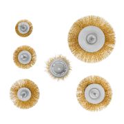 Набор щеток для дрели, 6 шт, 5 плоских 40-50-65-75-100 мм + 1 «чашка» 50 мм, со шпильками Matrix