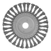 Щетка для УШМ 175 мм, посадка 22.2 мм, плоская, крученая проволока 0.5 мм Matrix