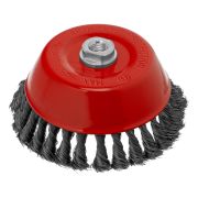 Щетка для УШМ, 150 мм, М14, «чашка», крученая проволока 0.35 мм Matrix