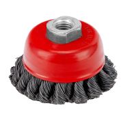 Щетка для УШМ, 75 мм, М14, «чашка», двухрядная, крученая проволока 0.35 мм Matrix