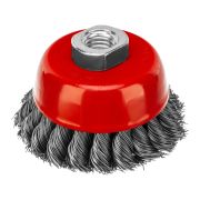 Щетка для УШМ, 75 мм, М14, «чашка», двухрядная, крученая проволока 0.5 мм Matrix