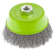 Щетка для УШМ, 100 мм, М14, «чашка», витая проволока Сибртех