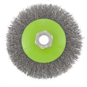 Щетка для УШМ, 100 мм, М14, «тарелка», витая проволока Сибртех