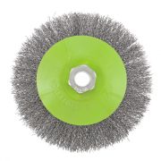 Щетка для УШМ, 125 мм, М14, «тарелка», витая проволока Сибртех