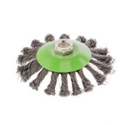 Щетка для УШМ, 115 мм, М14, «тарелка», крученая проволока 0.5 мм Сибртех