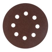 Круг абразивный на ворсовой подложке под «липучку», перфорированный, P 80, 125 мм, 5 шт Сибртех