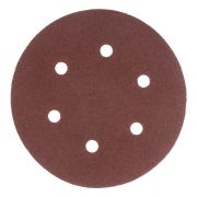 Круг абразивный на ворсовой подложке под «липучку», перфорированный, P 40, 150 мм, 5 шт Matrix