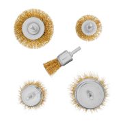 Набор щеток для дрели, 5 шт, 2 плоские, 50-75 мм, 3 «чашки», 25-50-75 мм, со шпильками Matrix