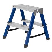 Стремянка двусторонняя 2 ступени, стальная, Сибртех
