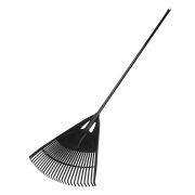 Грабли веерные пластиковые, 620 х 1750 мм, 27 плоских зубьев, алюминиевый черенок, Palisad