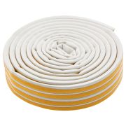 Уплотнитель резиновый, 12 м, профиль «D», белый Сибртех