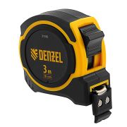 Рулетка 3м х 16мм, двухкомп. корпус, магнитный обрезиненный зацеп Denzel