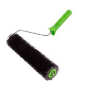 Валик игольчатый для наливных полов с ручкой, острая игла, 300 мм Сибртех