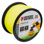 Леска для триммера звезда, 3,0мм х 166м, на DIN катушке FLEX CORD Denzel
