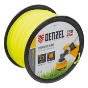Леска для триммера квадрат, 2,7м х 138м, на DIN катушке FLEX CORD Denzel
