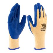 Перчатки трикотажные, полиэфирные, латексное рельефное покрытие, размер 9 Сибртех