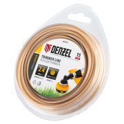 Леска для триммера армированная алюминием круглая, 2,4мм х 15м, блистер ALUFLEX Denzel