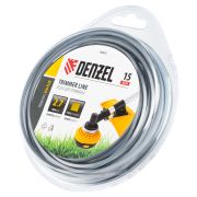 Леска для триммера армированная алюминием квадратная, 2,7мм х 15м, блистер ALUFLEX Denzel