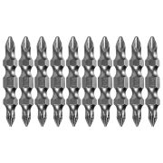 Бита двухсторонняя, PH2-PH1 х 45 мм, сталь S2, 10 шт. Denzel