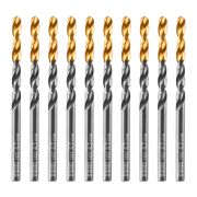 Сверло по металлу, 4,5 мм, HSS-Tin, Golden Tip, 10 шт. Denzel