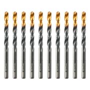 Сверло по металлу, 6 мм, HSS-Tin, Golden Tip, 10 шт. Denzel