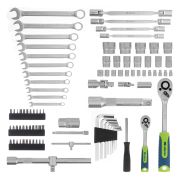 Набор инструментов, 1/2«, 1/4», пластиковый кейс 89 предметов Сибртех