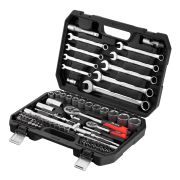 Набор инструментов, 1/2«, 1/4», пластиковый кейс, 82 предмета MTX
