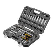 Набор инструментов, 1/2«, 1/4», CrV, S2, пластиковый кейс, 94 предмета Denzel