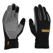 Перчатки универсальные, искусственный мех, работа с сенсорным экраном, размер 10 Denzel