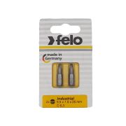 Felo Бита Плоская шлицевая 5,5X1X25, серия Industrial, 2шт в блистере 02052036