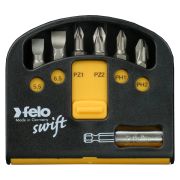Набор бит SL/PZ/PH Industrial с держателем бит в кейсе Swift, 7 шт, Felo 02060116