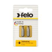 Felo Бита Плоская шлицевая 6,5X1,2X25, серия Industrial, 2шт в блистере 02061036