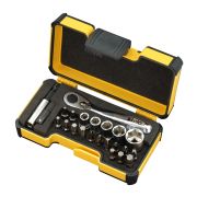 Набор бит PZ/PH/TX/HEX и метрических головок с мини-трещоткой в кейсе, 23 шт, Felo 05772306