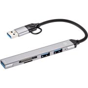 Адаптер VCOM USB 2.0 Type-C+USB 2.0 Type-AM/USB 3.0+2 x USB 2.0 Type-AF+TF+SD (DH297)