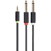 Адаптер-переходник Telecom Jack 3.5 mm M/2 x jack 6.35 mm M (TAV6168-1.5M)