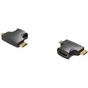 Адаптер-переходник Vention HDMI 19F/Mini HDMI 19M/Micro HDMI 19M (AGFB0)