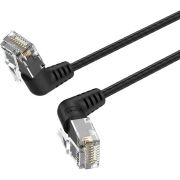 Патч-корд прямой Vention IBOBI UTP cat.6a, RJ45 угол 90 - 3м. Черный